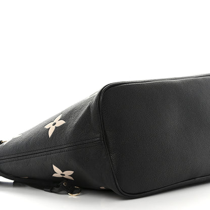 Louis Vuitton Empreinte Monogram Giant Neverfull MM Black Beige 9 of 10