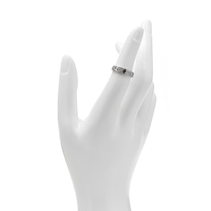 Cartier 18K White Gold Diamond 4mm LOVE Wedding Paved Band Ring 50 5.25 2 of 5