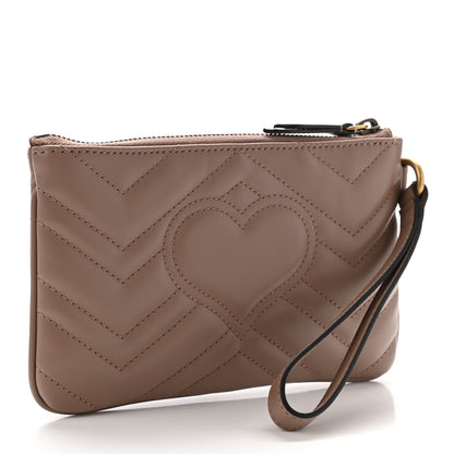 Gucci Calfskin Matelasse GG Marmont Wrist Wallet Porcelain Rose 3 of 7