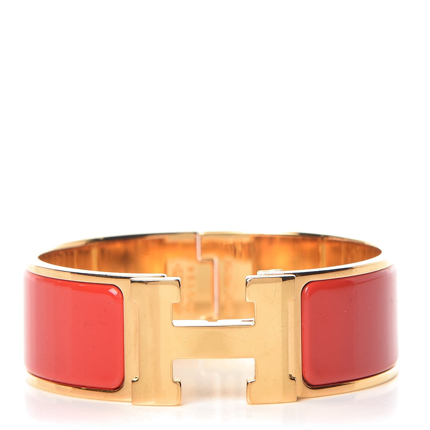 Enamel Wide Clic Clac H Bracelet PM Red
