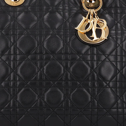 Christian Dior Lambskin Cannage Large Lady Dior Black 8 of 10