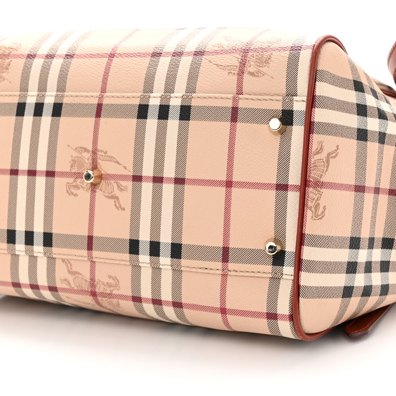 Burberry Haymarket Check Small Canterbury Tote Military Red 10 of 10