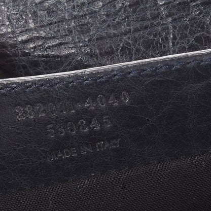 Balenciaga Agneau Giant 12 Rose Gold Hardware Envelope Clutch Dark Night 7 of 7