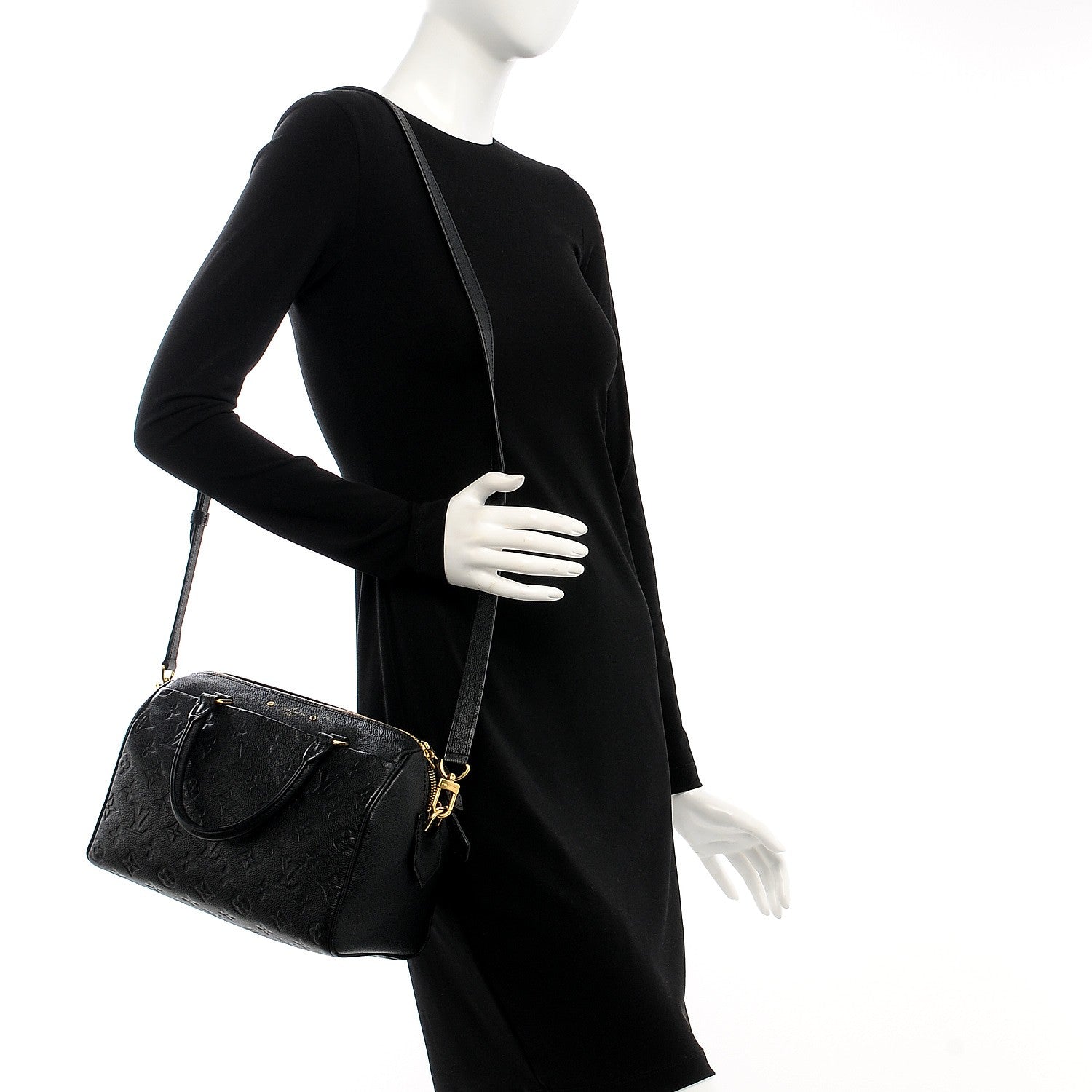Louis Vuitton Empreinte Speedy Bandouliere 25 NM Black 3 of 8