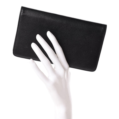 Chanel Caviar Sevruga Yen Wallet Black 2 of 8