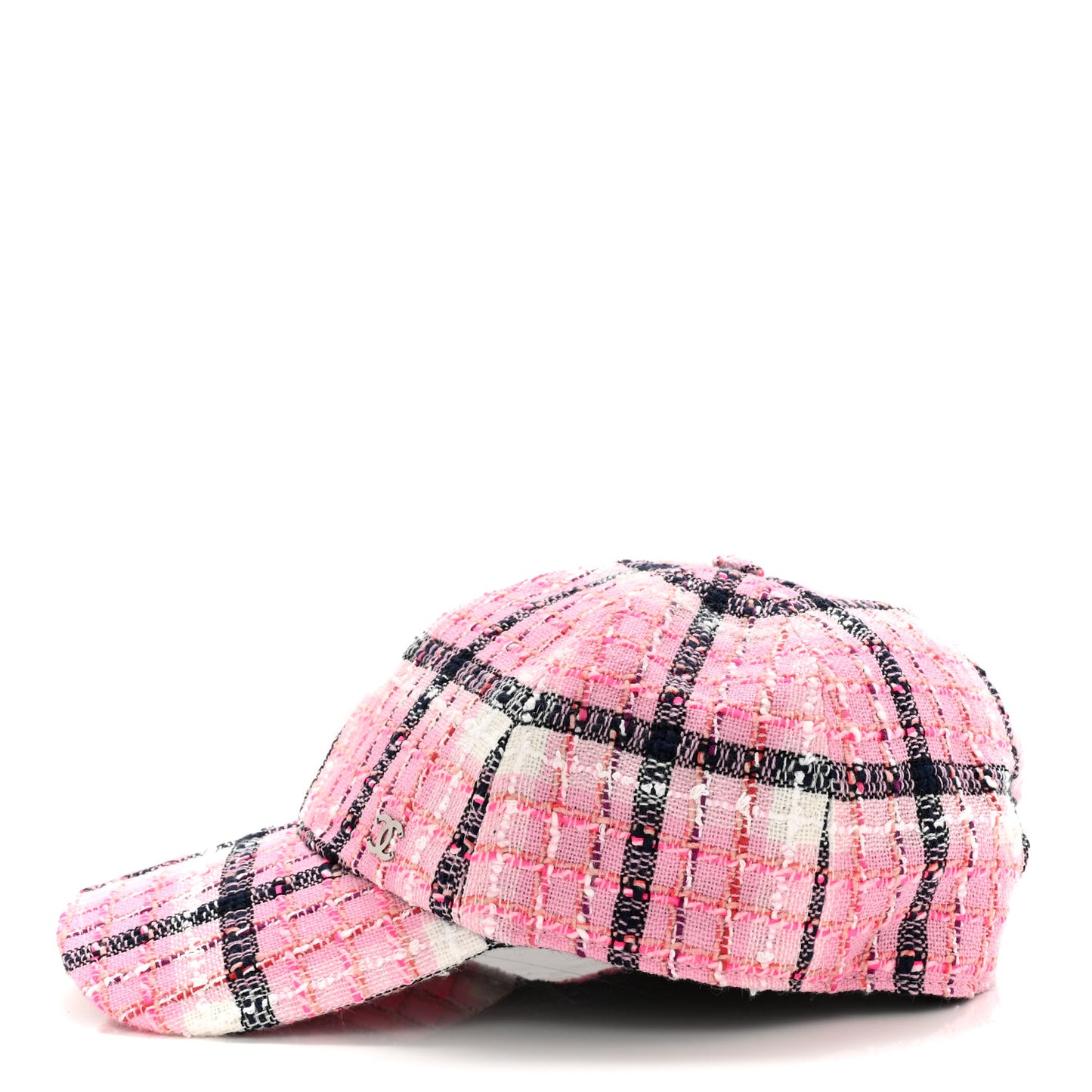 Cotton Wool Tweed CC Cap Hat Pink Navy Blue White