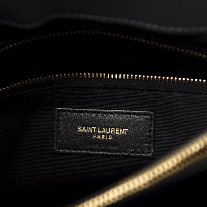 Saint Laurent Calfskin Y Quilted Monogram Medium Loulou Chain Satchel Medium Blue 8 of 11
