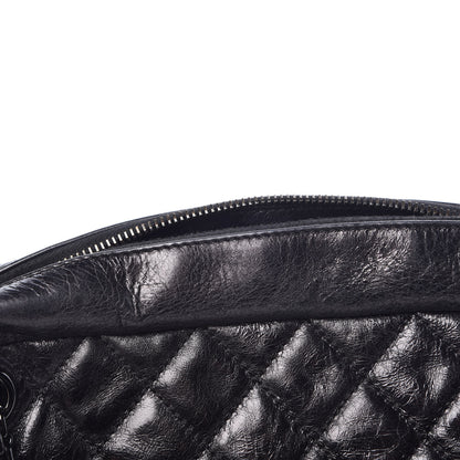 Chanel Metallic Aged Calfskin Quilted Medium Reissue Camera Case Black 12 of 15