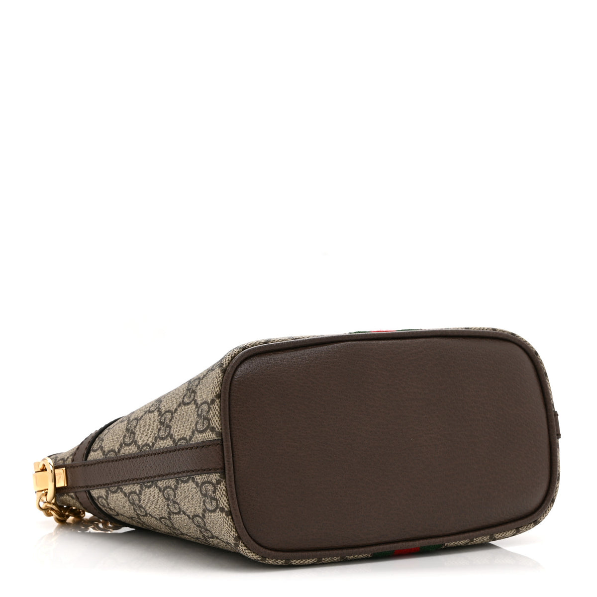 GG Supreme Monogram Web Ophidia Chain Shoulder Bag Brown