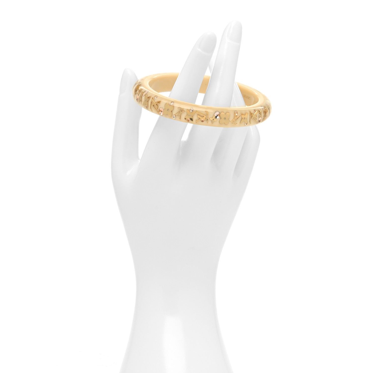 Louis Vuitton Resin Swarovski Large Inclusion Bracelet PM Nacre 2 of 4