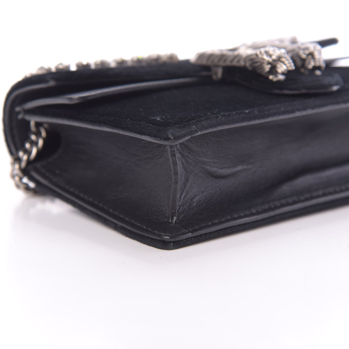 Velvet Crystal Super Mini Dionysus Shoulder Bag Black