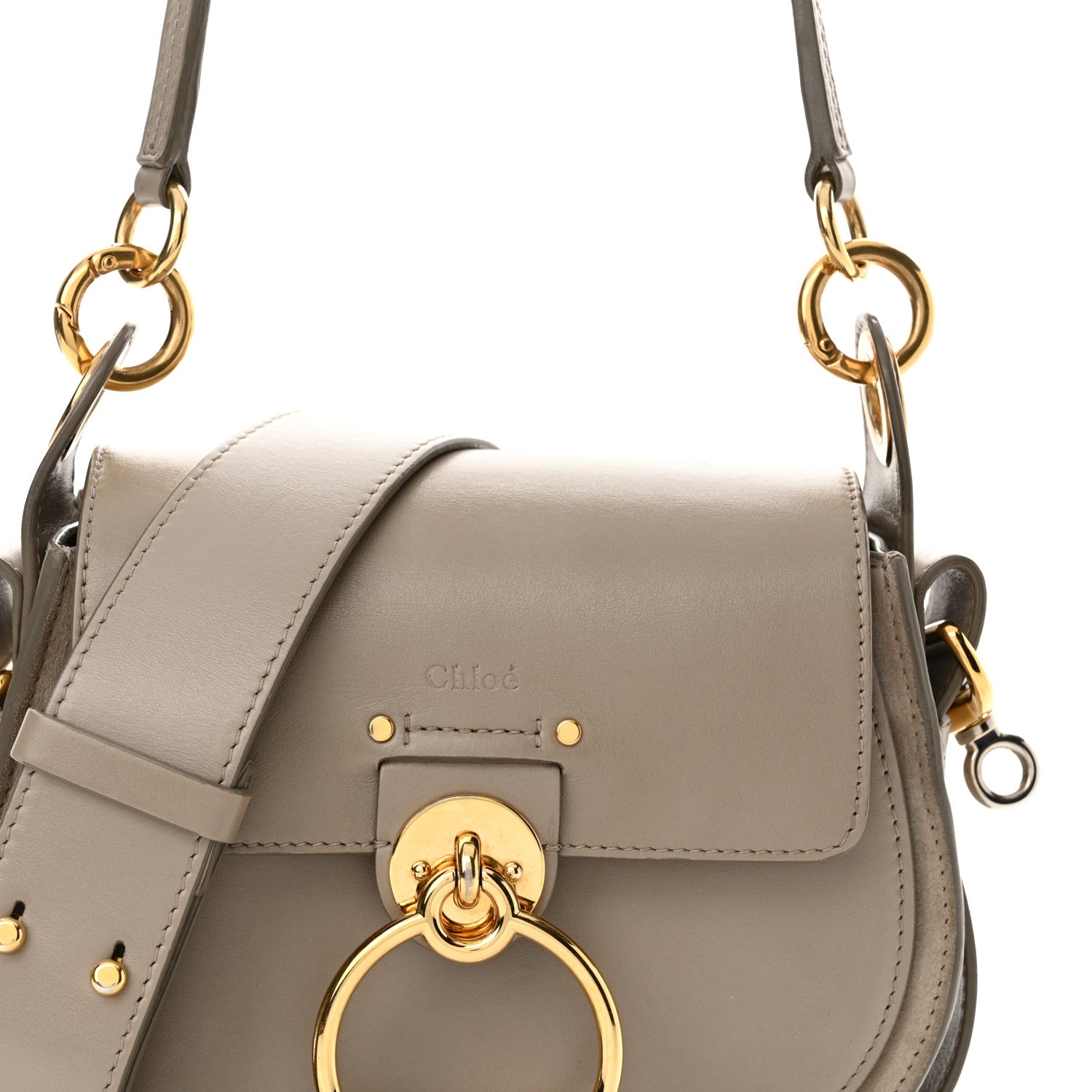 Chloe Calfskin Small Tess Bag Motty Grey 8 of 14