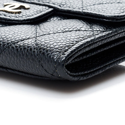 Chanel Caviar Quilted Flap Card Holder Wallet Black 5 of 9