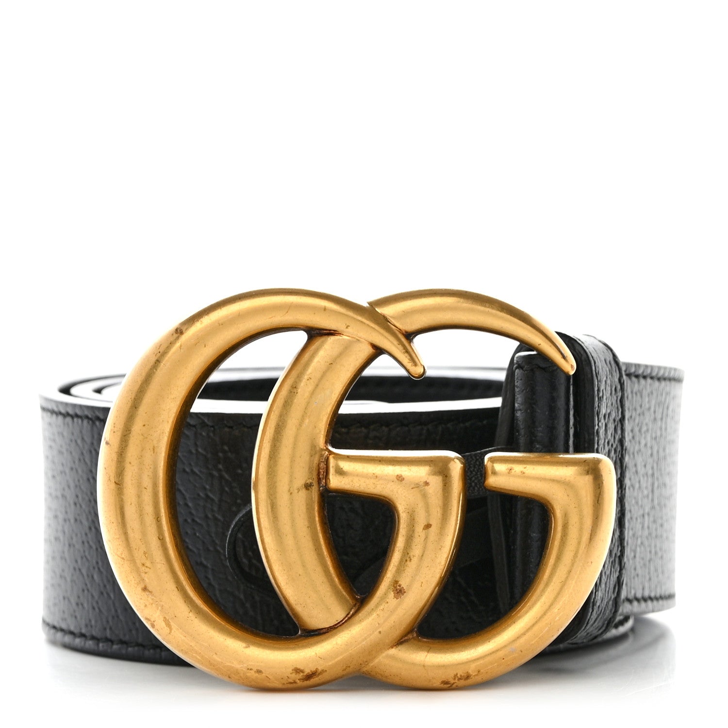 Gucci Textured Dollar Calfskin Double G 40mm Belt 90 36 Black 1 of 8