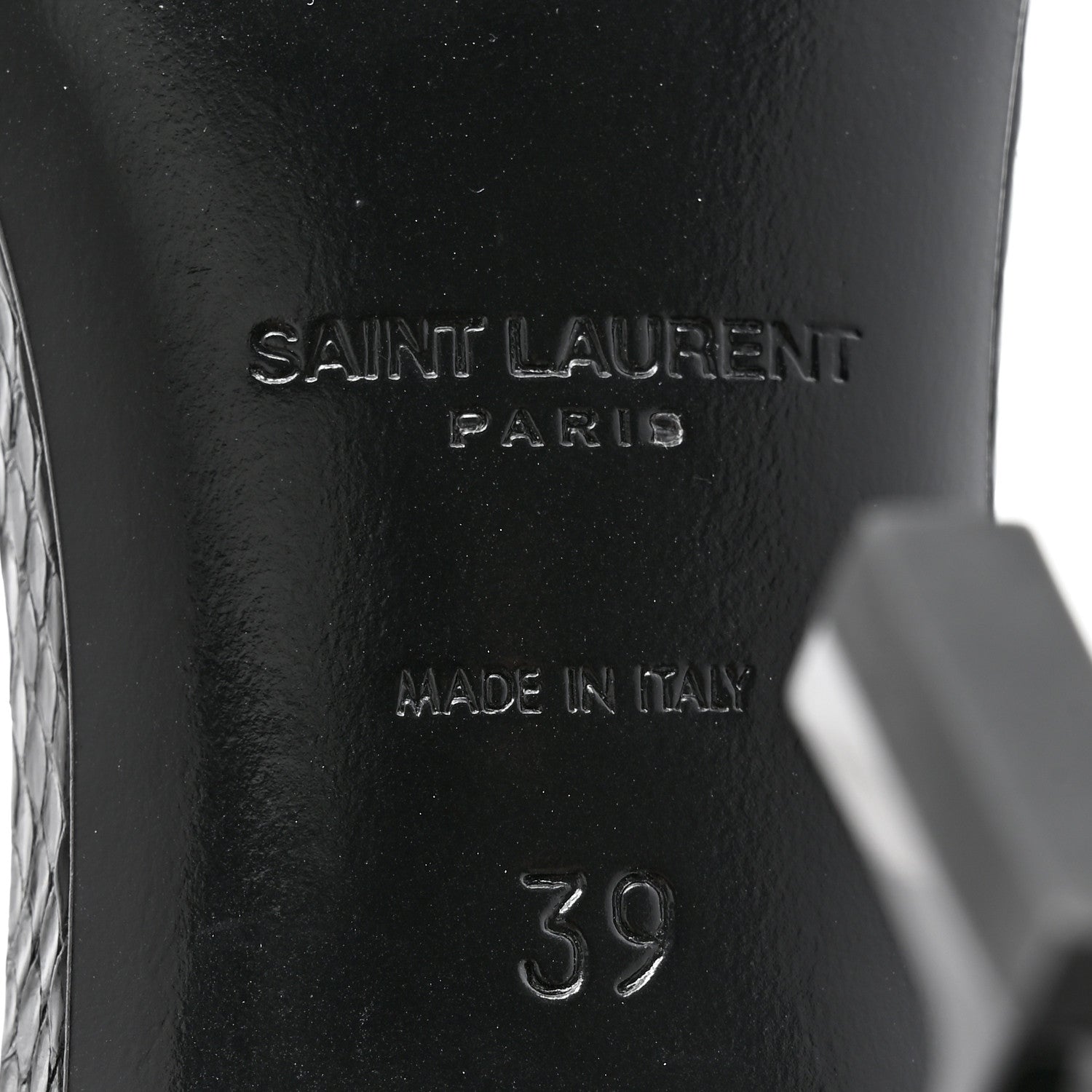 Saint Laurent Glitter Opyum 85 Sandals 39 Black 6 of 13