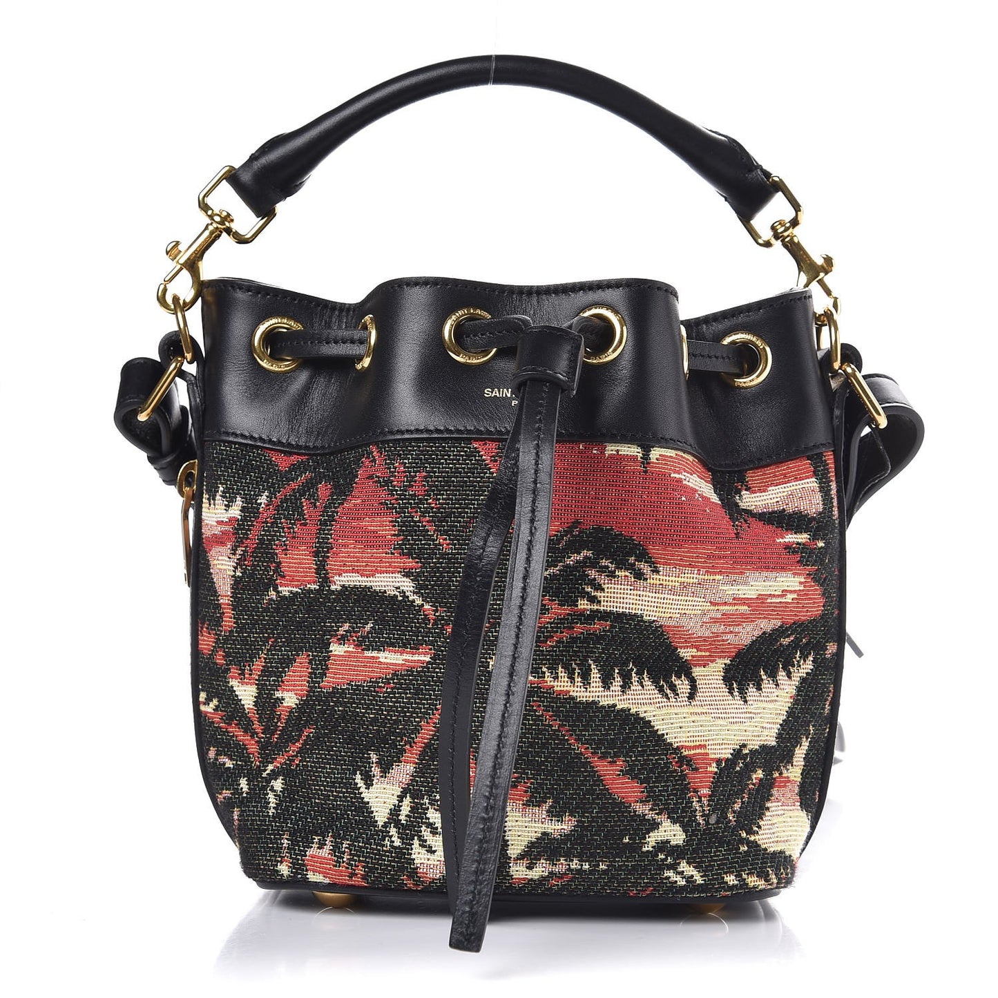 Jacquard Calfskin Sunset Emmanuelle Bucket Bag