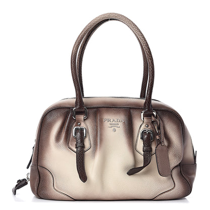Prada Cervo Lux Bowler Bag Brown 1 of 16