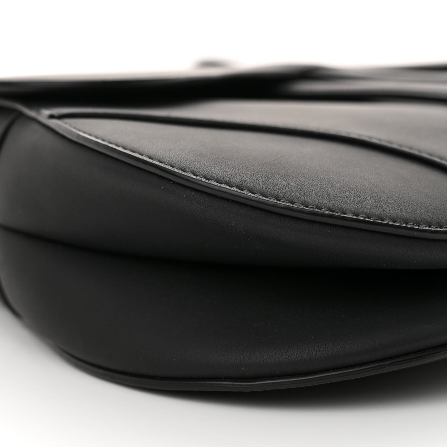 Ultra Matte Calfskin Saddle Bag Black