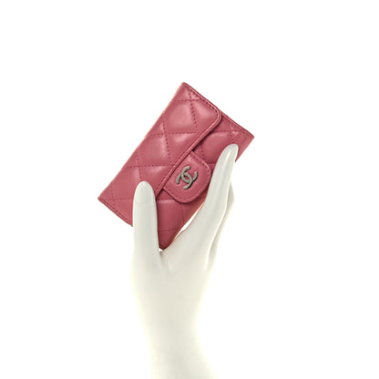 Chanel Lambskin Quilted 6 Key Holder Pink 2 of 12