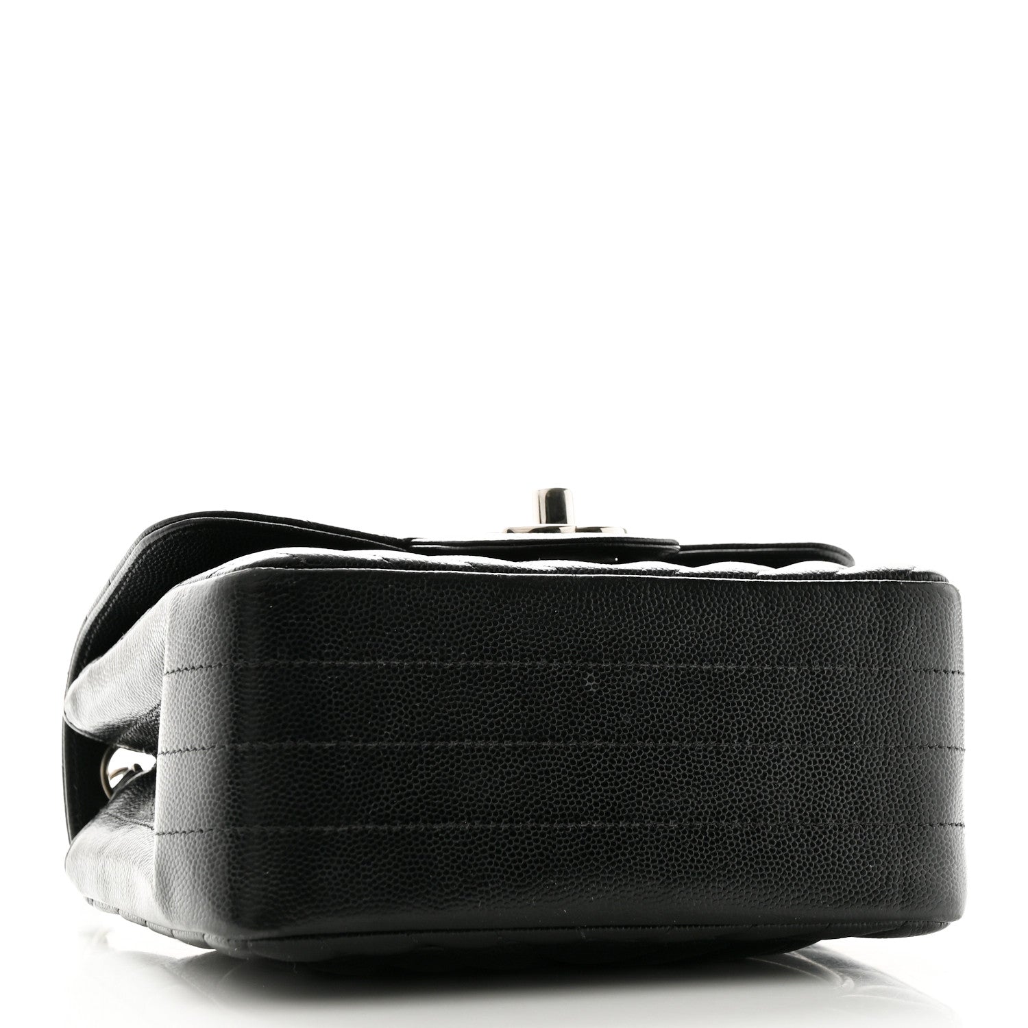 Chanel Caviar Chevron Quilted Mini Square Flap Black 4 of 10