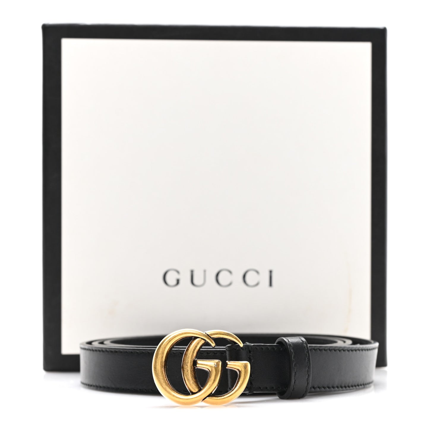 Calfskin Double G 20mm Belt 105 42 Black