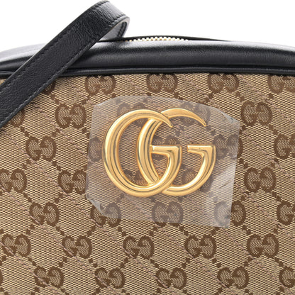 Gucci Monogram Matelasse Diagonal Small GG Marmont Chain Shoulder Bag Beige Black 8 of 10