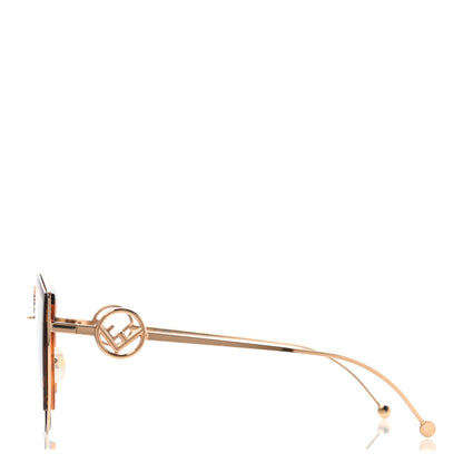 Fendi Metal Acetate F is Fendi FF Cat Eye Sunglasses FF 0290/S Gold 3 of 8