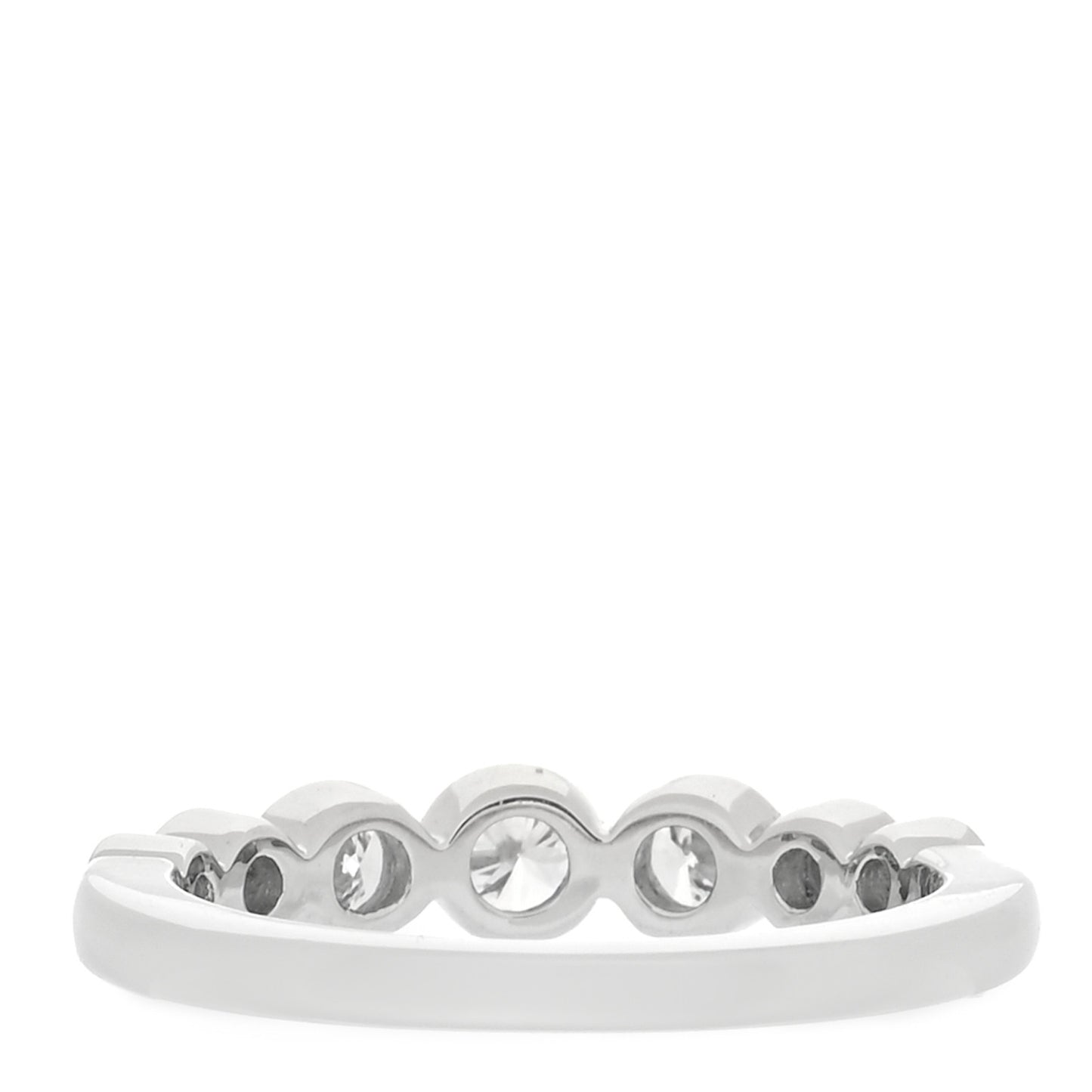 Platinum Diamond Jazz Graduated Band Ring 49 5
