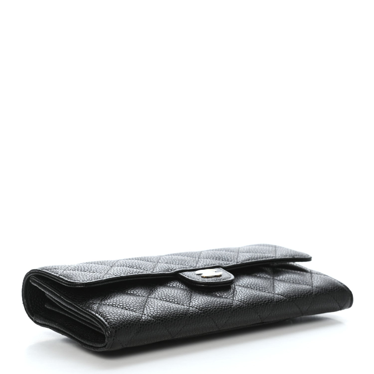 Chanel Caviar Quilted Large Flap Gusset Wallet Black 4 of 9