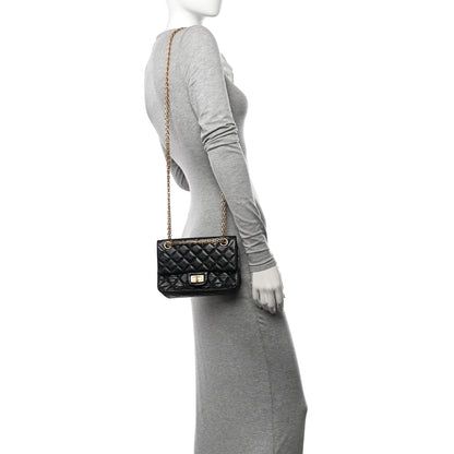Chanel Aged Calfskin Quilted 2.55 Reissue Mini Flap Black 2 of 12