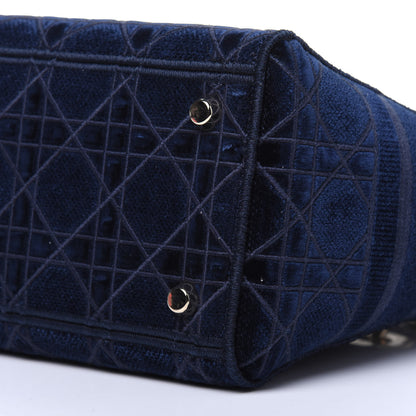 Christian Dior Velvet Cannage Medium Lady D-Lite Blue 10 of 11