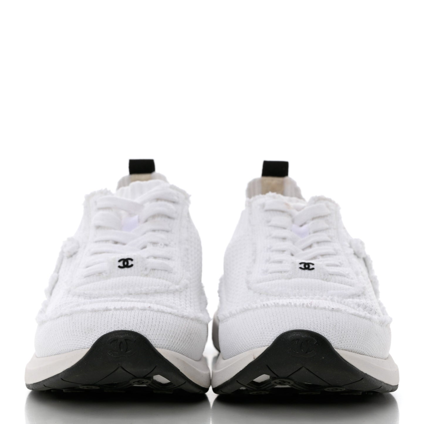 Fabric Logo Sneakers 37 White