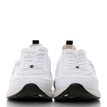 Chanel Fabric Logo Sneakers 37 White 2 of 11