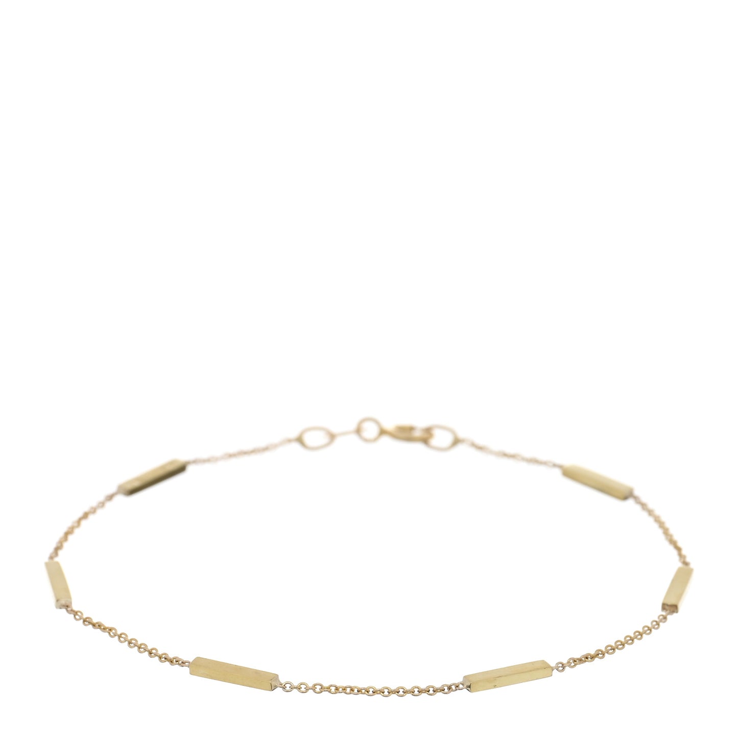 18K Yellow Gold Bar by the Inch Bracelet