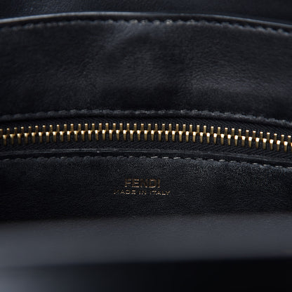 Fendi Vitello Baltico Studded Dotcom Satchel Black 11 of 13