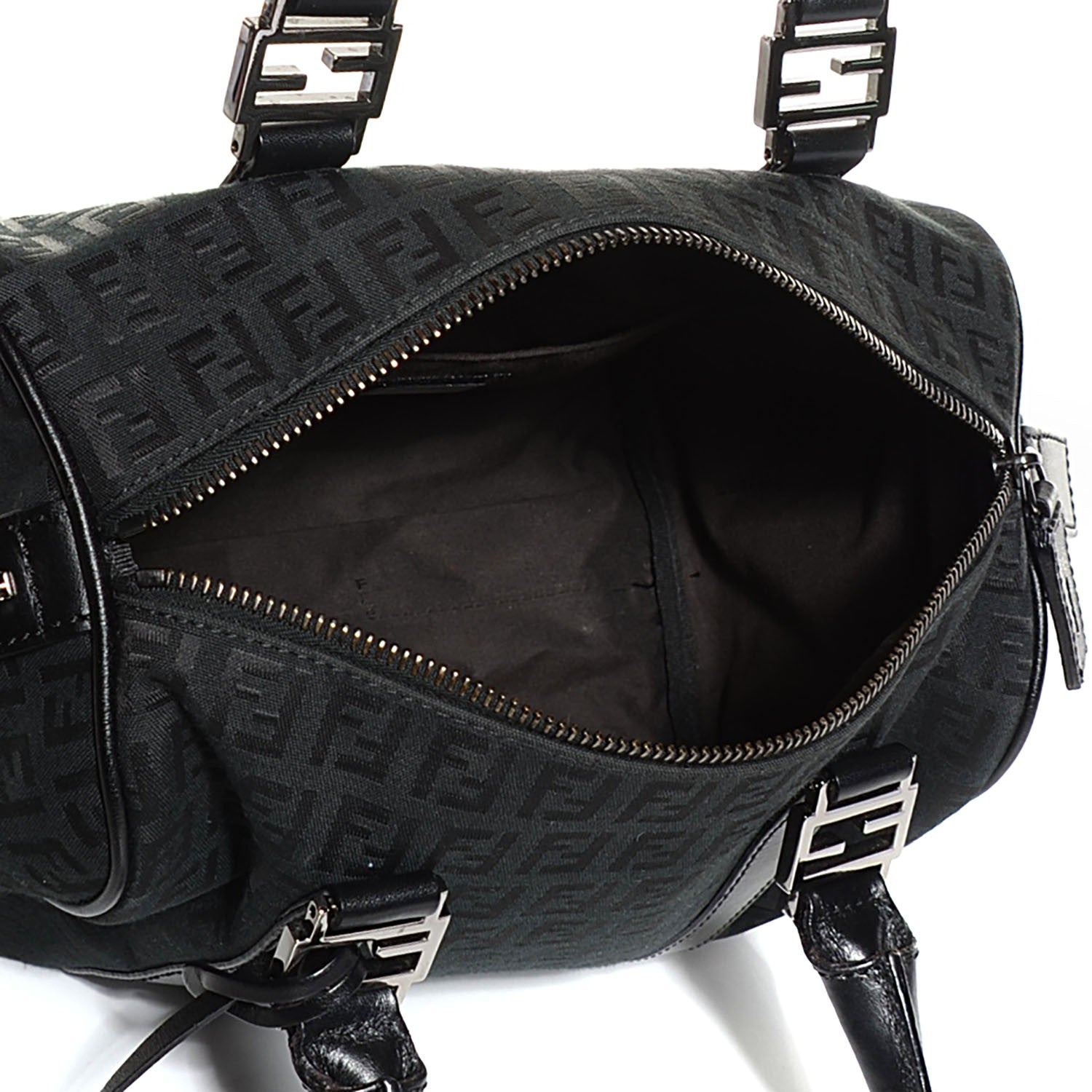 Fendi Zucchino Vitello Small Boston Black 5 of 10