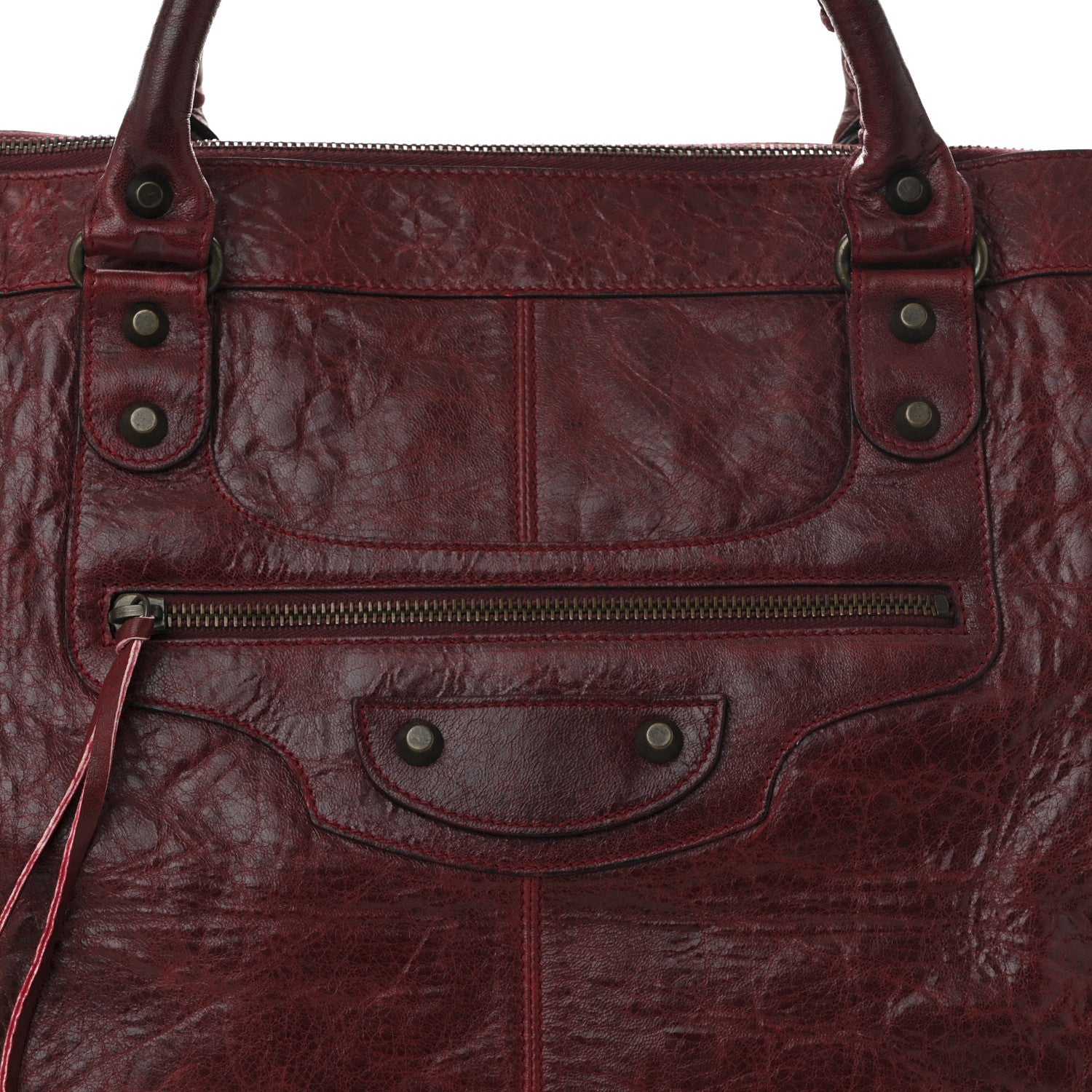 Balenciaga Agneau Classic Hardware Work Rouge Cerise 9 of 11