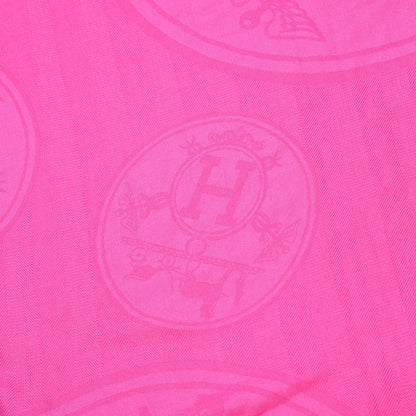 Hermes Cashmere Silk New Libris Stole Rose Indien 4 of 5