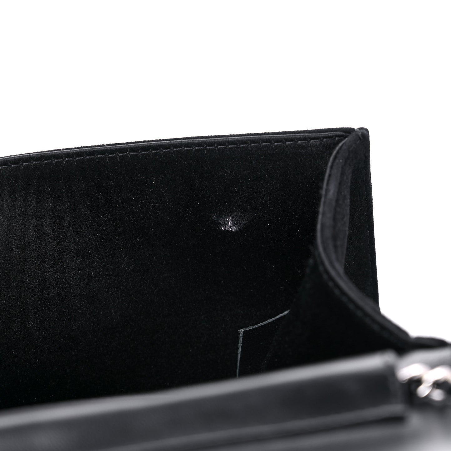 Crystal Suede Chain Evening Clutch Black Silver