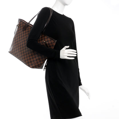 Louis Vuitton Damier Ebene Neo Neverfull MM Rose Ballerine 2 of 8
