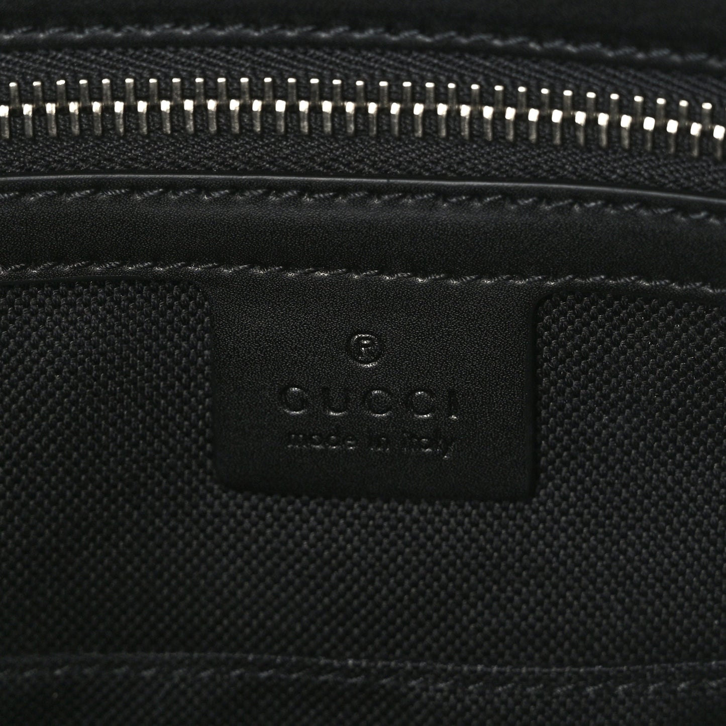 GG Supreme Monogram Appia Calfskin Web Briefcase Black