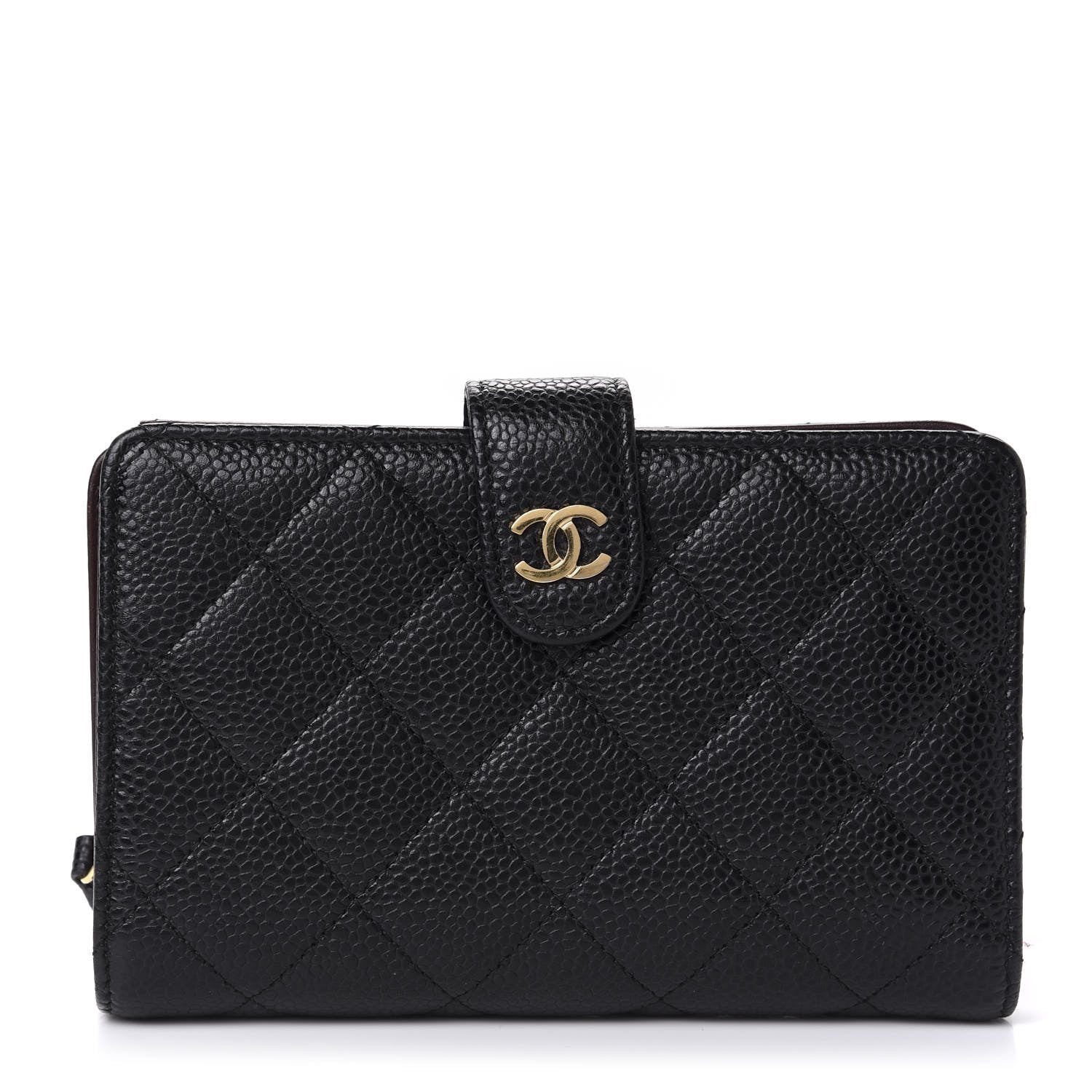 Chanel Caviar Quilted Zipped Pocket Wallet Black 1 of 9