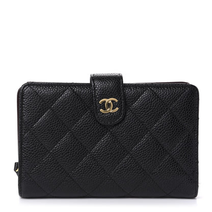 Chanel Caviar Quilted Zipped Pocket Wallet Black 1 of 9
