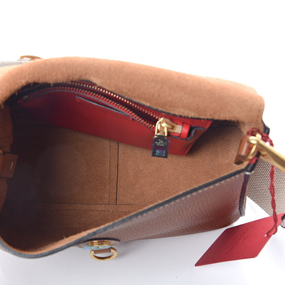 Valentino Garavani Pebbled Calfskin Small VRing Shoulder Bag Saddle Brown 5 of 9