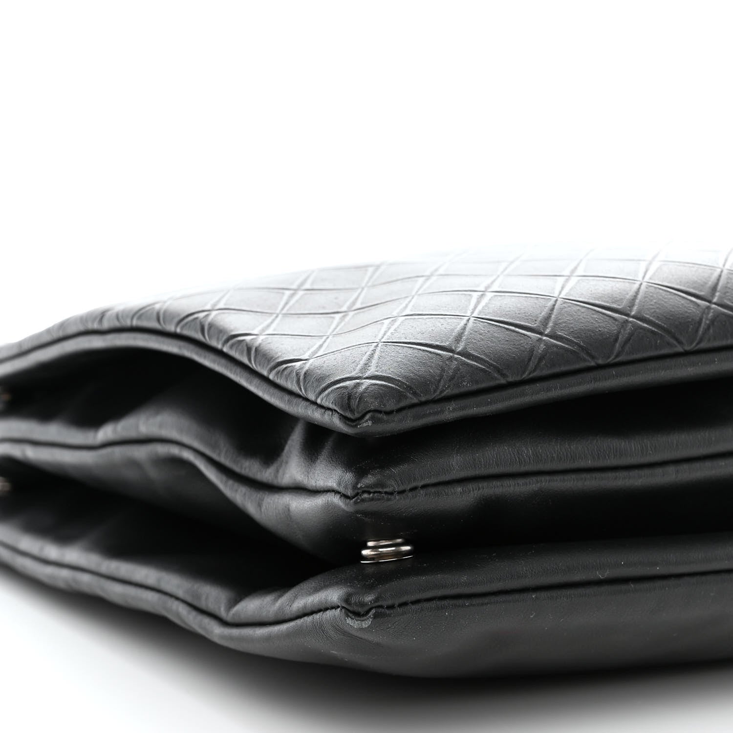 Bottega Veneta Intrecciato Embossed Triple Zip Messenger Bag Black 11 of 12