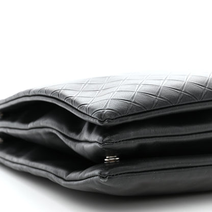 Bottega Veneta Intrecciato Embossed Triple Zip Messenger Bag Black 11 of 12