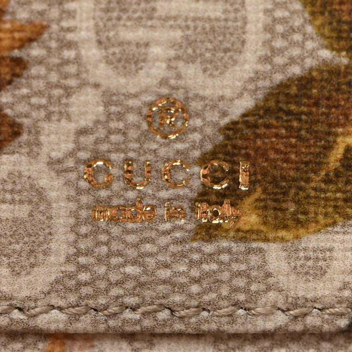 Gucci GG Supreme Monogram Water Flora Web Ophidia Card Case Beige White Multicolor 6 of 7