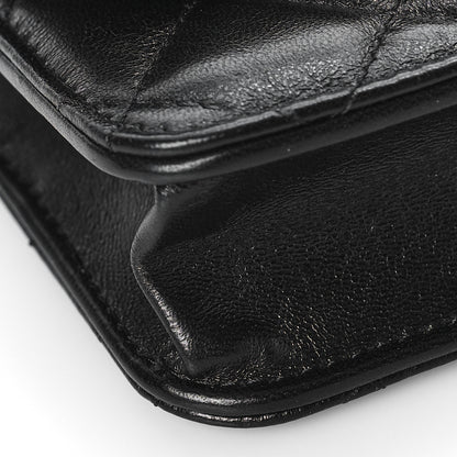 Chanel Lambskin Quilted Dynasty Flap Phone Holder With Chain Black 9 of 13