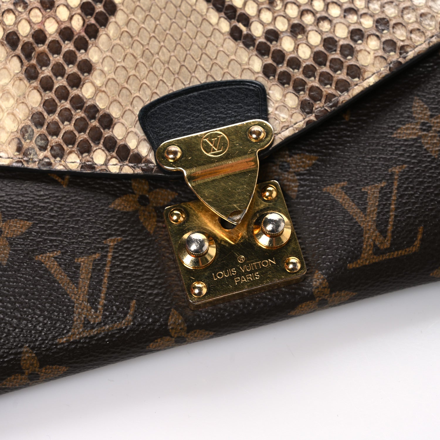 Louis Vuitton Snakeskin Monogram Pallas Wallet Black 8 of 8