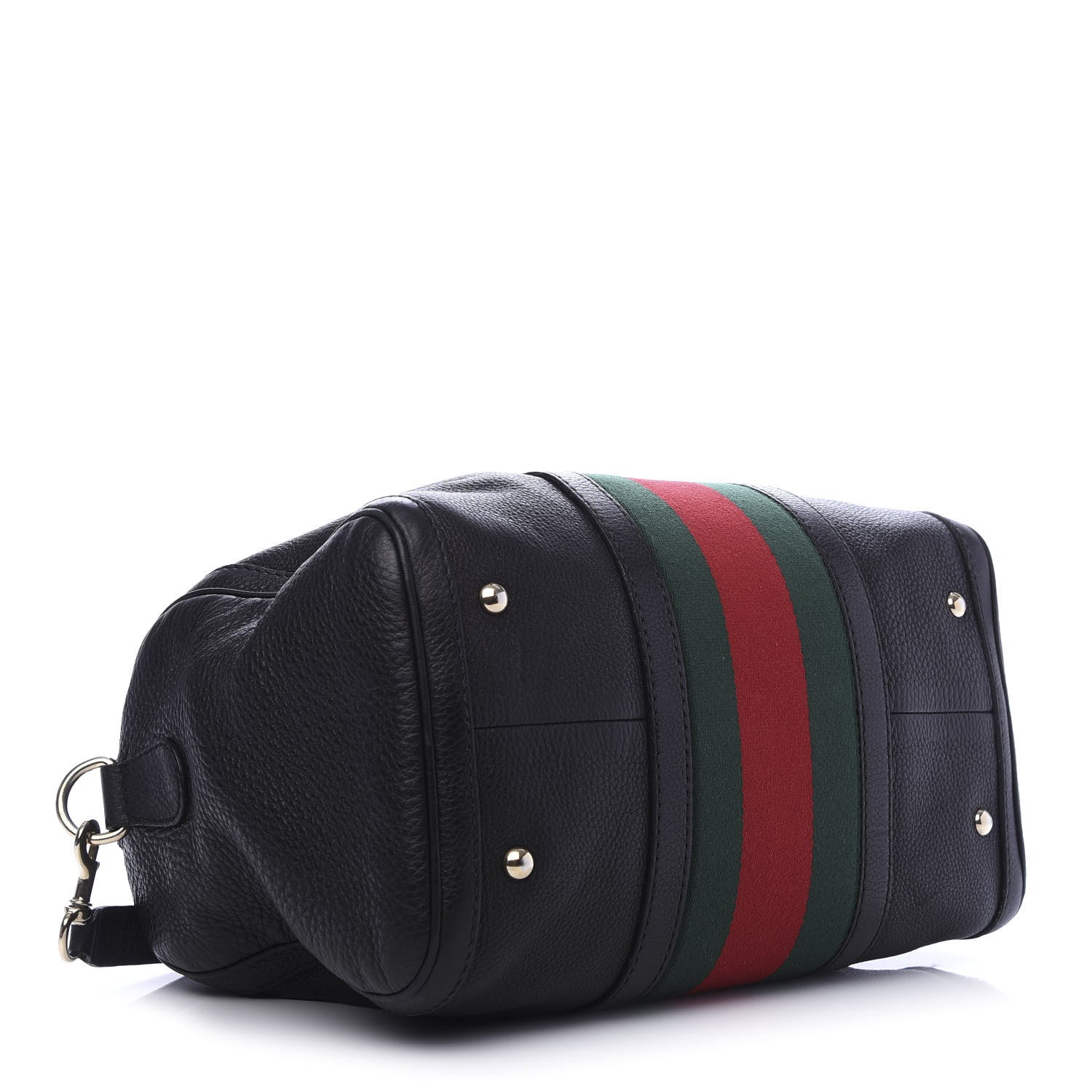 Gucci Calfskin Vintage Web Medium Boston Black 5 of 15